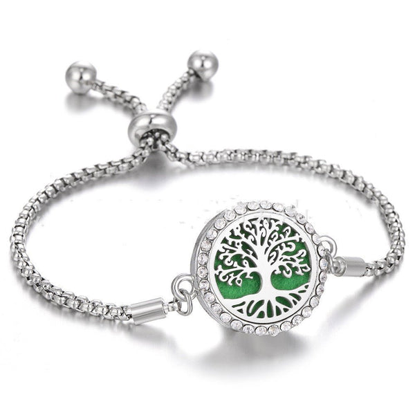 Hollow Stainless Steel Adjustable Aromatherapy Bracelet Jewelry - Yahko Merchandise