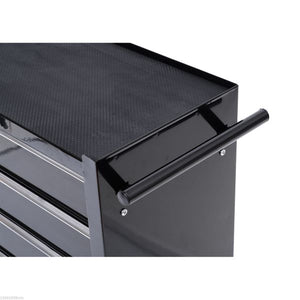 HOMCOM 5 Drawers Wheels Storage Cart Tool Chest Box Home Furniture - Yahko Merchandise
