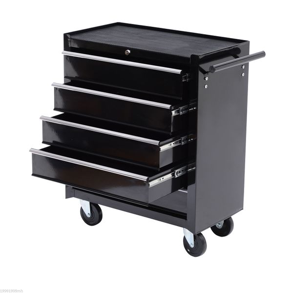 HOMCOM 5 Drawers Wheels Storage Cart Tool Chest Box Home Furniture - Yahko Merchandise