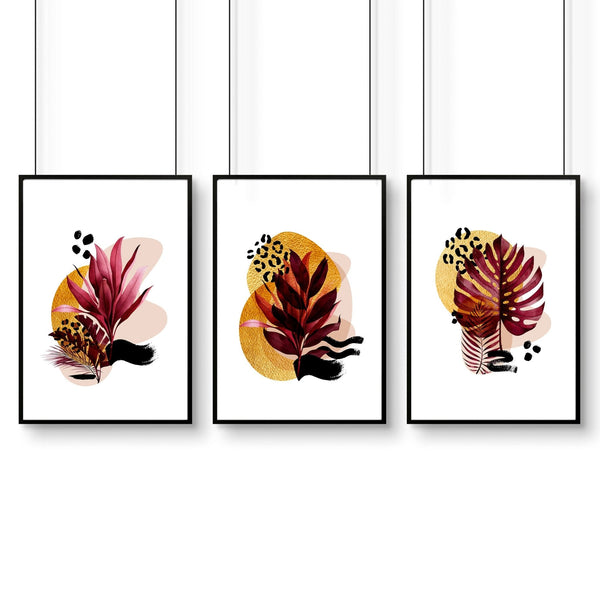 Home office decor ideas for her | set of 3 framed wall art - Yahko Merchandise