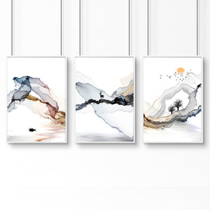 Home office wall decor | set of 3 framed wall art - Yahko Merchandise