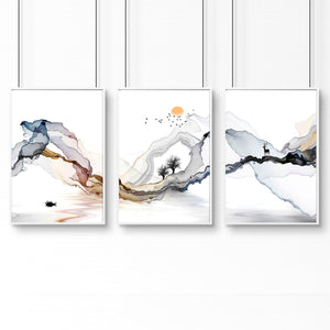 Home office wall decor | set of 3 framed wall art - Yahko Merchandise