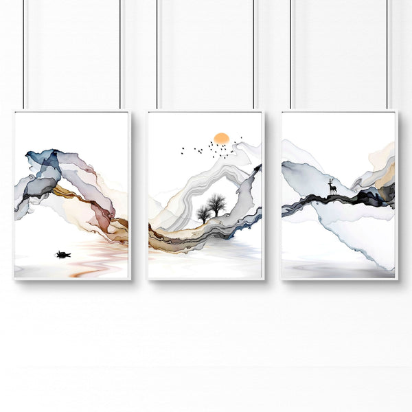 Home office wall decor | set of 3 framed wall art - Yahko Merchandise