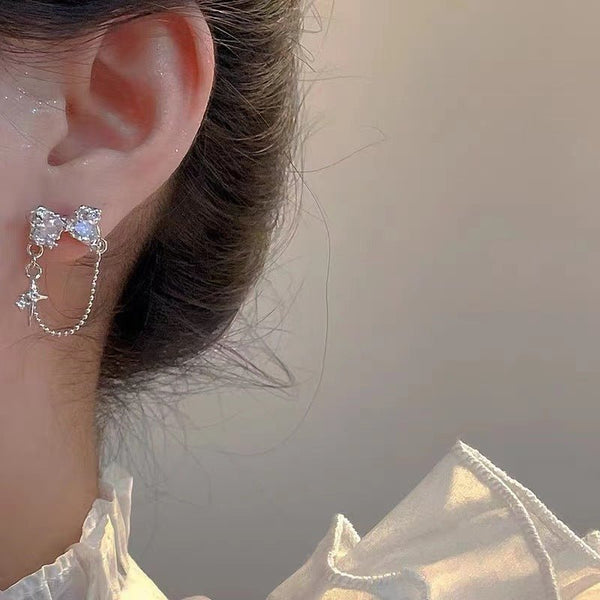 Hot Girl Style Fashion Simple Love Chain Earrings - Yahko Merchandise