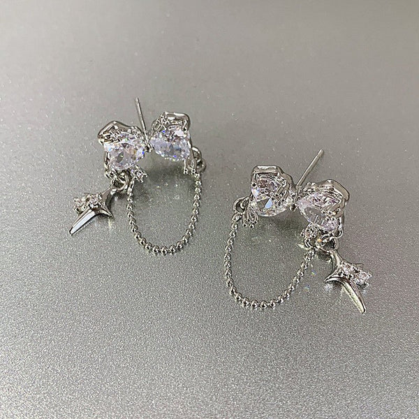 Hot Girl Style Fashion Simple Love Chain Earrings - Yahko Merchandise