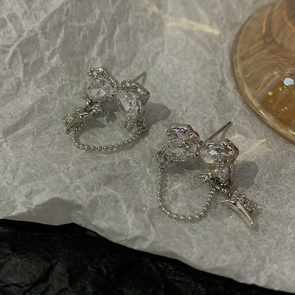 Hot Girl Style Fashion Simple Love Chain Earrings - Yahko Merchandise