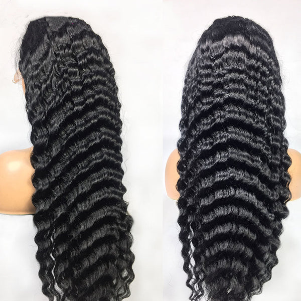 Human Hair 28 30 Deep Wave Lace Frontal Wigs 13 4 Front Wigs - Yahko Merchandise