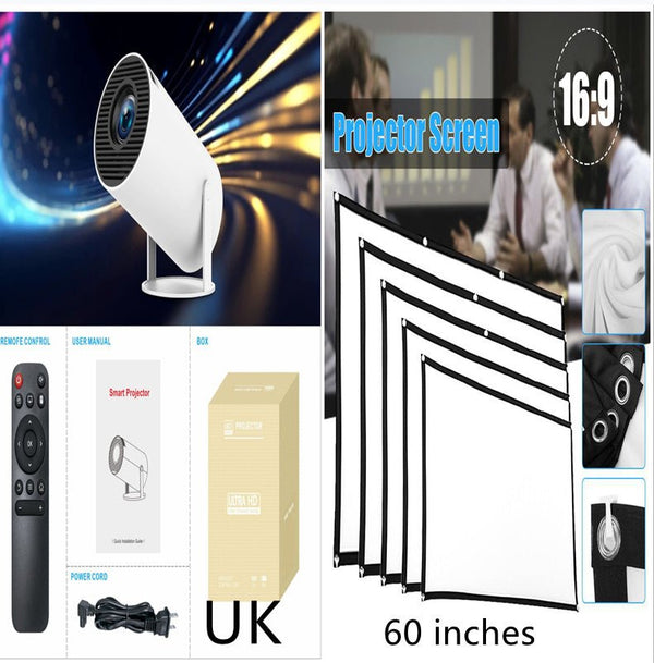 HY300 Pro Projector Home Theater Entertainment Portable Small Projector - Yahko Merchandise