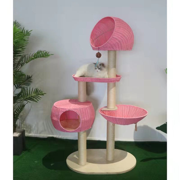 Integrated Multi Layer Solid Wood Cat Tree - Yahko Merchandise