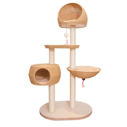 Integrated Multi Layer Solid Wood Cat Tree - Yahko Merchandise