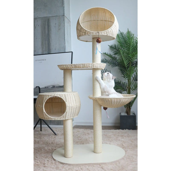 Integrated Multi Layer Solid Wood Cat Tree - Yahko Merchandise