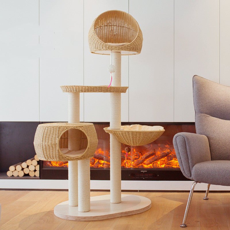 Integrated Multi Layer Solid Wood Cat Tree - Yahko Merchandise