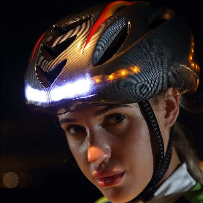 Intelligent steering helmet led bicycle equipment - Yahko Merchandise