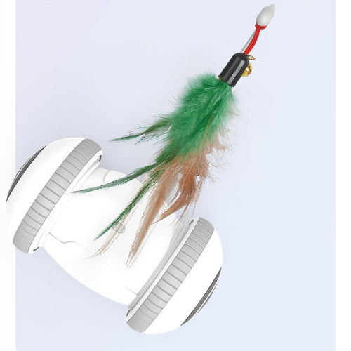 Interactive Cat Toy With Interchangeable Heads Pet Feather Toys - Yahko Merchandise