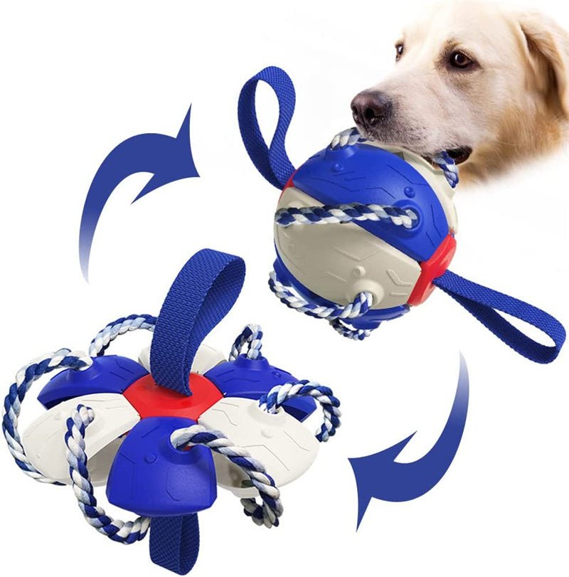 Interactive Dog Football Soccer Ball With Tabs Inflated Training Toy Outdoor Border Collie Balls Pet Products - Yahko Merchandise