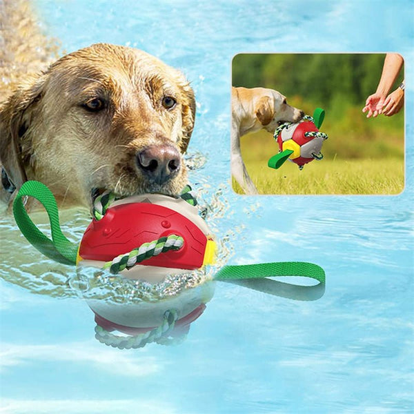 Interactive Dog Football Soccer Ball With Tabs Inflated Training Toy Outdoor Border Collie Balls Pet Products - Yahko Merchandise