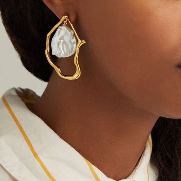 Irregular Pearl Earrings - Yahko Merchandise