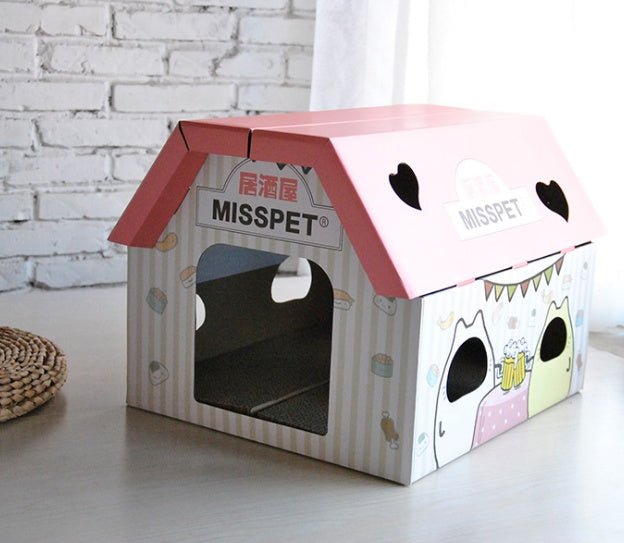 Izakaya coffee house cat scratch board cat litter cat toy corrugated paper cat house sharpener - Yahko Merchandise