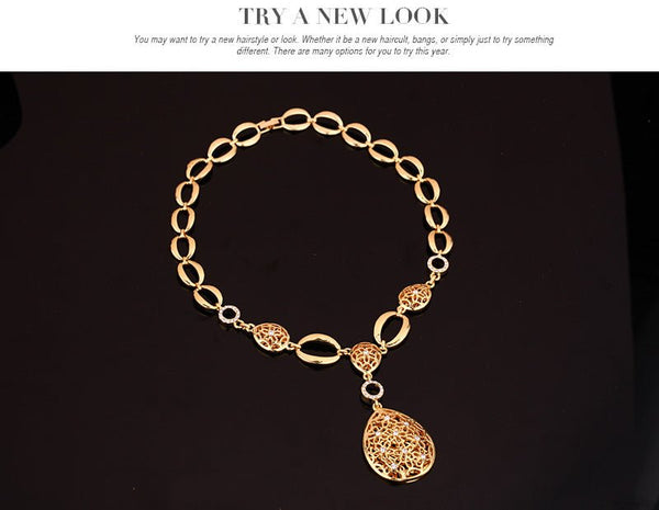 Jewelry Fashion Necklace Earrings Bracelet Ring Four Piece Jewelry Set - Yahko Merchandise