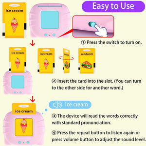 Kids Electronic Cognitive Cards Talking Flash Cards Audio Books - Yahko Merchandise