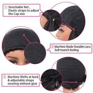Kinky Curly Human Hair Wigs With Bangs - Yahko Merchandise