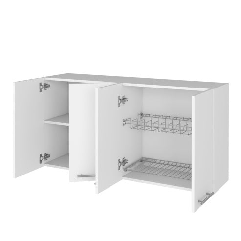 Kitchen Cabinet Durham, Four Doors, White Finish - Yahko Merchandise
