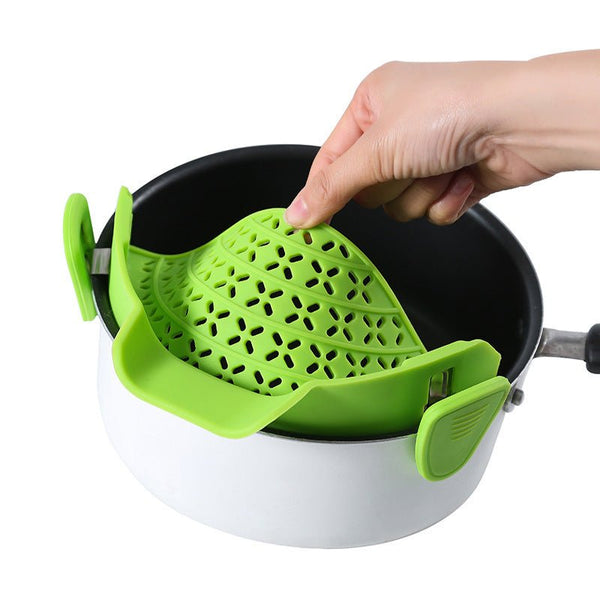 Kitchen Gadgets Silicone Pot Side Drain Stopper - Yahko Merchandise