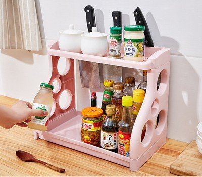 Kitchen Storage Shelving Kitchen Supplies Storage Artifact Multilayer - Yahko Merchandise