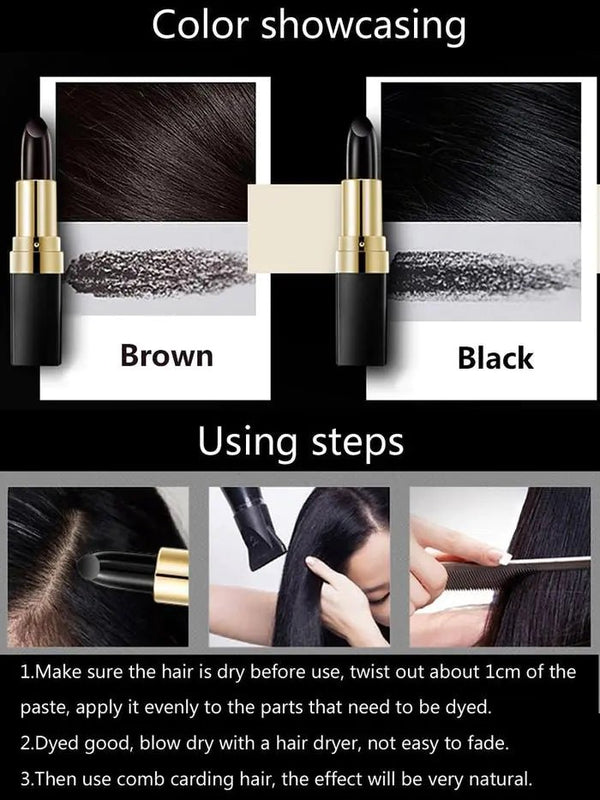Lai Mei 3.8g Hair Dye Stick for Quick Gray Coverage - Yahko Merchandise