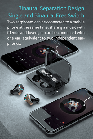 Large Capacity Wireless Earbuds Sports Bluetooth TWS Headset - Yahko Merchandise