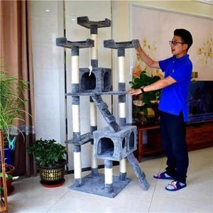 Large Cat Tree Cat Climbing Frame Integrated Jumping Platform Sisal Column - Yahko Merchandise