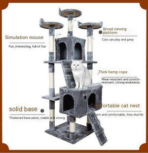 Large Cat Tree Cat Climbing Frame Integrated Jumping Platform Sisal Column - Yahko Merchandise