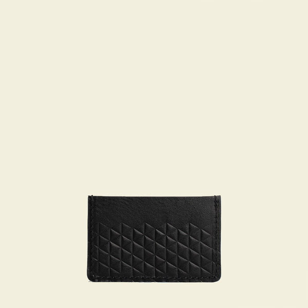 Leather card holder - Geometric Net - Yahko Merchandise