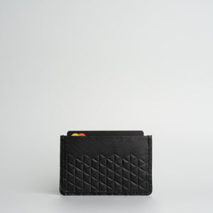 Leather card holder - Geometric Net - Yahko Merchandise