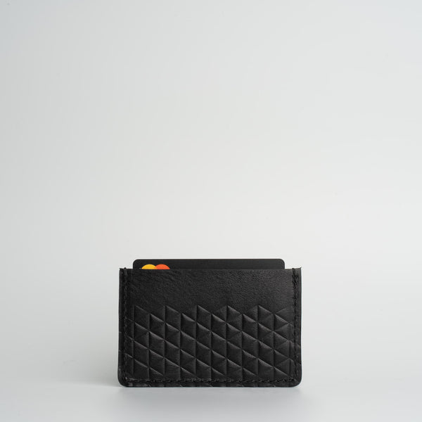 Leather card holder - Geometric Net - Yahko Merchandise