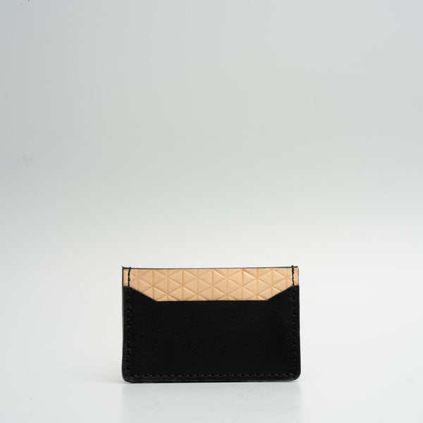 Leather card holder - Geometric Net - Yahko Merchandise
