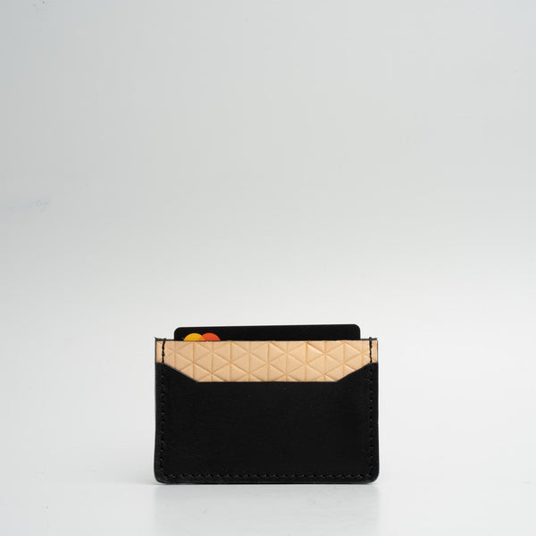 Leather card holder - Geometric Net - Yahko Merchandise