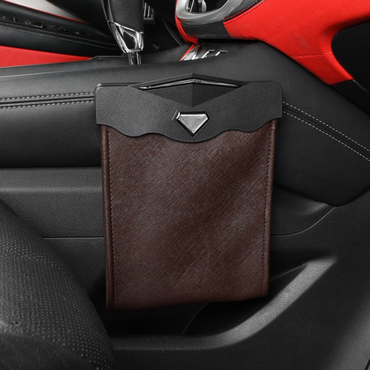 LED Car Trash Can Organizer Garbage Holder Automobiles Storage Bag Accessories Auto Door Seat Back Visor Trash Bin Paper Dustbin - Yahko Merchandise