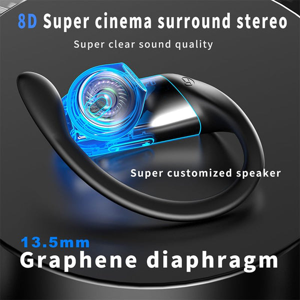 Led Display Wireless Headphones TWS Stereo Earbuds - Yahko Merchandise