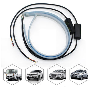 Led DRL Car Daytime Running Lights Flexible Waterproof Auto Turn Signal Yellow Brake Side Headlights Light Car Accessories - Yahko Merchandise
