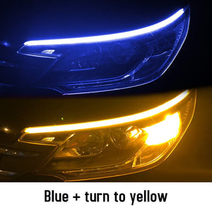 Led DRL Car Daytime Running Lights Flexible Waterproof Auto Turn Signal Yellow Brake Side Headlights Light Car Accessories - Yahko Merchandise