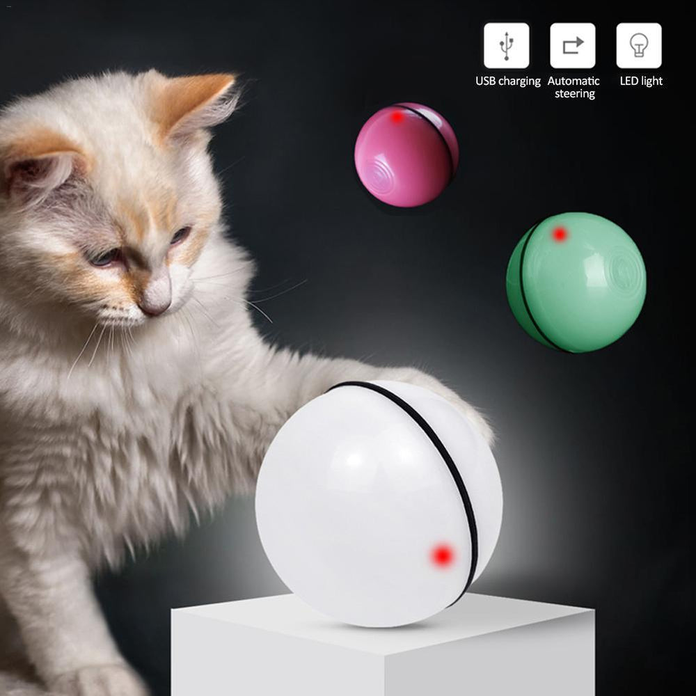 LED Laser Electronic Rolling Pet Funny Cat Toy Ball - Yahko Merchandise