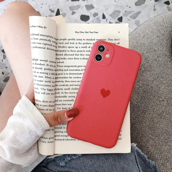 Liquid Heart Frosted Phone Case - Yahko Merchandise