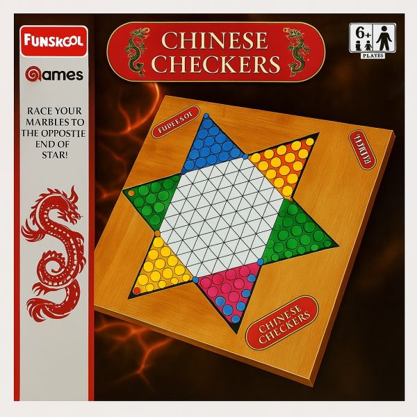 Livevie Carton Chinese Checkers Board Game, Multicolor, Classic - Yahko Merchandise