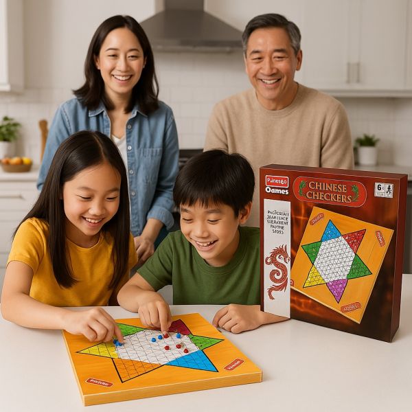 Livevie Carton Chinese Checkers Board Game, Multicolor, Classic - Yahko Merchandise