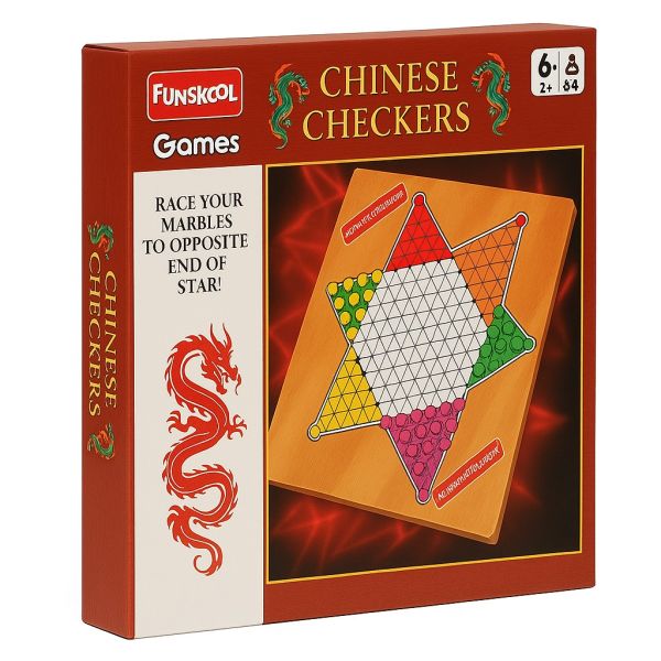 Livevie Carton Chinese Checkers Board Game, Multicolor, Classic - Yahko Merchandise