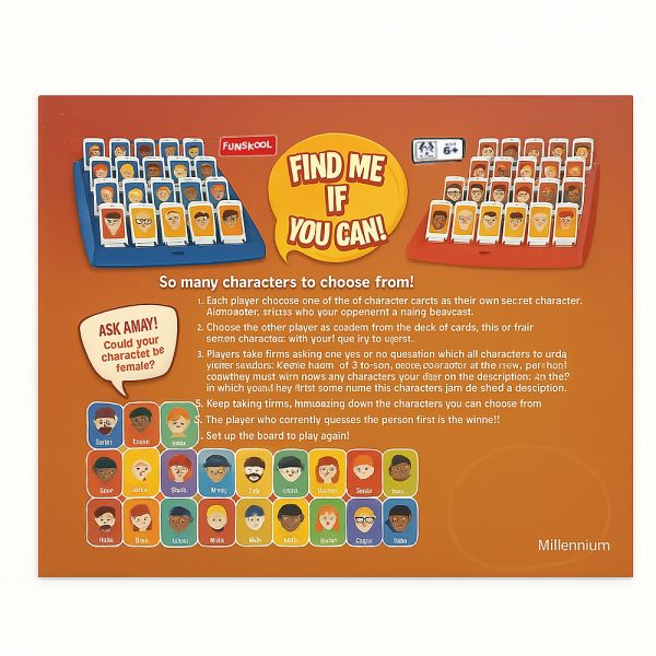 Livevie Find Me If You Can - Family Strategy Board Game, Detective - Yahko Merchandise