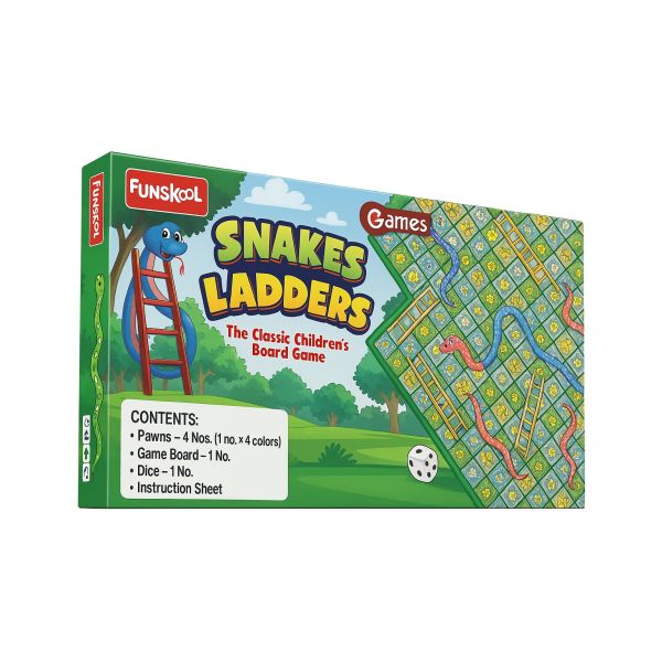 Livevie Snakes & Ladders Classic Board Game for Kids & Family, 2 - 4 - Yahko Merchandise