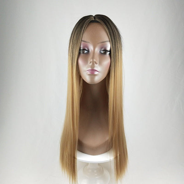 Long straight hair fashion gradient fake hair - Yahko Merchandise