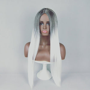 Long straight hair fashion gradient fake hair - Yahko Merchandise